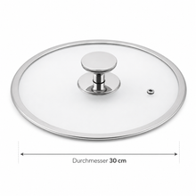 Lade das Bild in den Galerie-Viewer, Glasdeckel für TitanPur Pro Pfanne – 30 cm