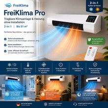 Lade das Bild in den Galerie-Viewer, FreiKlima Pro – Tragbare Klimaanlage & Heizung ohne Installation | 2-in-1 | Bis 51 m²