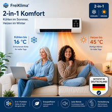 Carica l'immagine nel visualizzatore di Gallery, FreiKlima Pro – Condizionatore portatile e riscaldamento senza installazione | 2-in-1 | Fino a 51 m²