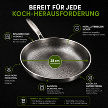 Lade das Bild in den Galerie-Viewer, TitanPur Pro – Beschichtungsfreie Titanpfanne ohne PFAS & PTFE | 28 cm