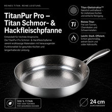 Lade das Bild in den Galerie-Viewer, TitanPur Pro Premium Titan Schmor- & Hackfleischpfanne mit hohem Rand für vielseitiges Braten und Schmoren
