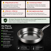 Lade das Bild in den Galerie-Viewer, TitanPur Pro Premium Titan Schmor- & Hackfleischpfanne mit hohem Rand für vielseitiges Braten und Schmoren