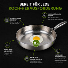 Lade das Bild in den Galerie-Viewer, TitanPur Pro Premium Titan Schmor- & Hackfleischpfanne mit hohem Rand für vielseitiges Braten und Schmoren