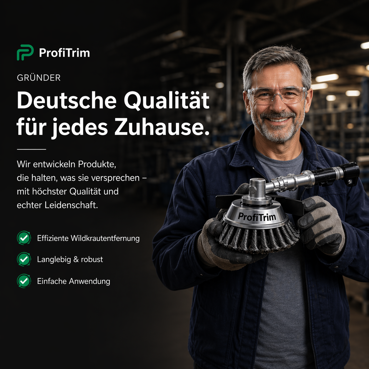 ProfiTrim - Der unzerstörbare Rasentrimmer für perfekte Ergebnisse