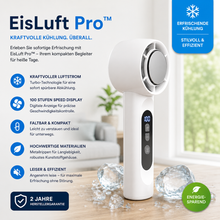 Carica l'immagine nel visualizzatore di Gallery, EisLuft Pro - Persönlicher Ventilator mit aktiver Sofortkühlung — 199 Stufen, ein Knopfdruck, sofort spürbar kühler.
