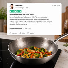 Lade das Bild in den Galerie-Viewer, TitanPure Pro – Beschichtungsfreie Wok-Pfanne ohne PFAS &amp; PTFE
