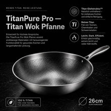 Lade das Bild in den Galerie-Viewer, TitanPure Pro – Beschichtungsfreie Wok-Pfanne ohne PFAS &amp; PTFE
