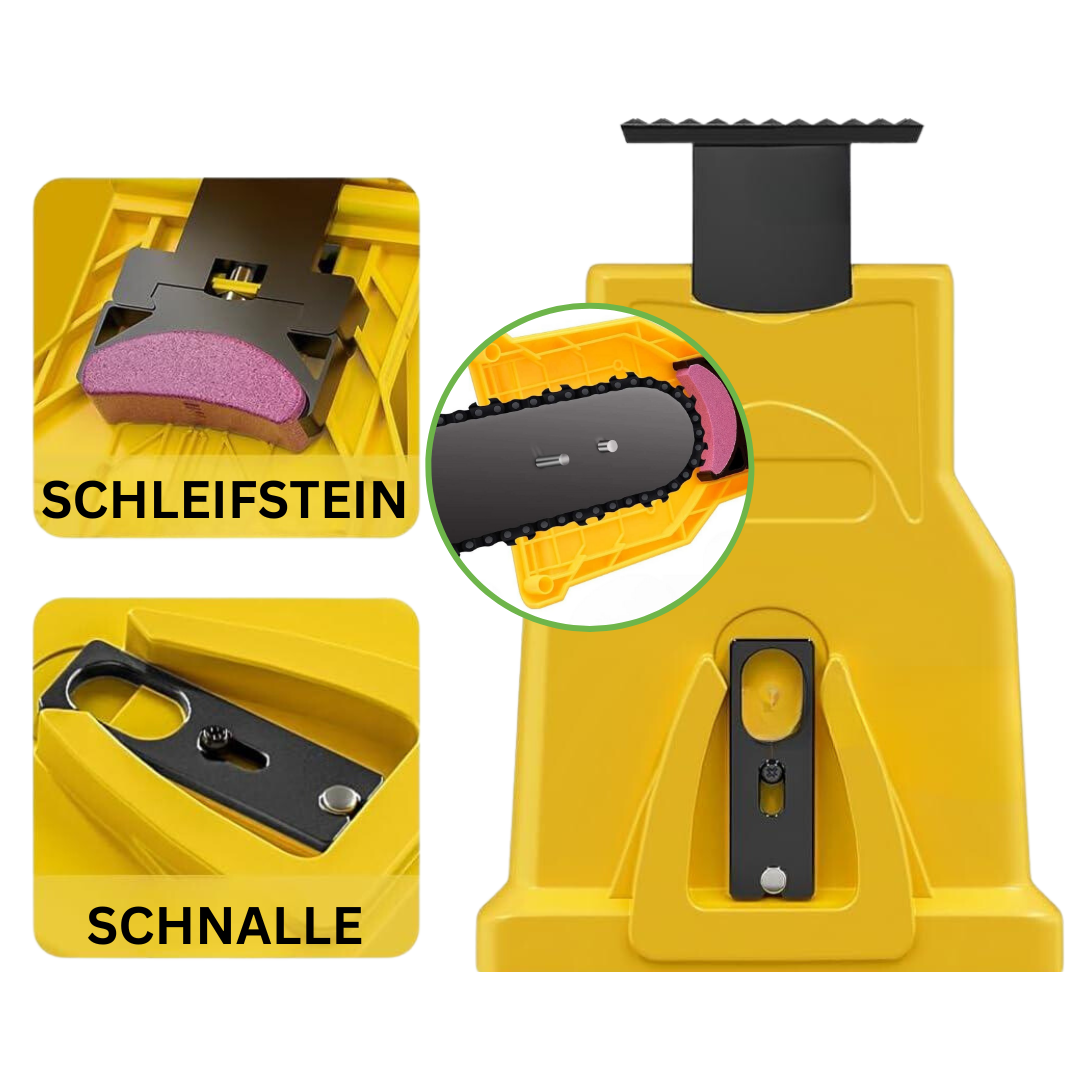 UltraSaw - Kettenschärfer für jede Kettensäge inkl. GRATIS Schleifsteine 5er-Set